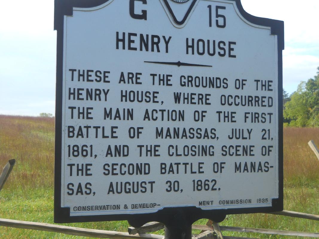 Virginia - 1st and 2nd Manassas or Bull Run