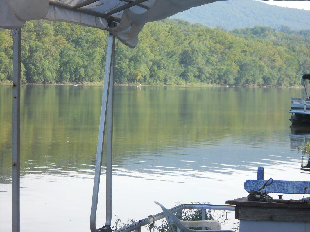 Upstream from the confluence of the Shenendoah and Potomac Rivers at Harper's Ferry