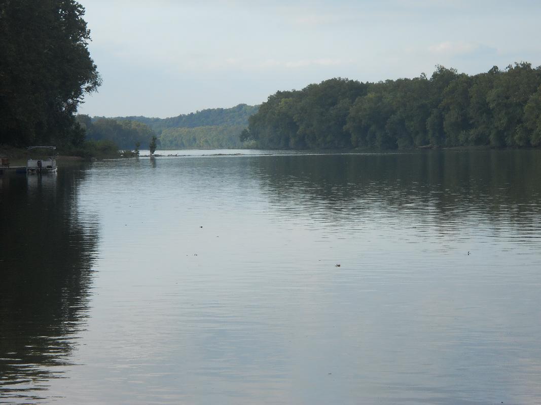 Upstream from the confluence of the Shenendoah and Potomac Rivers at Harper's Ferry