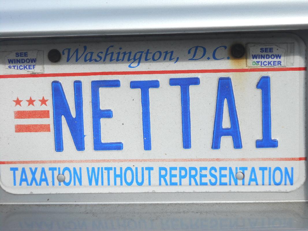 Washington DC License Plate