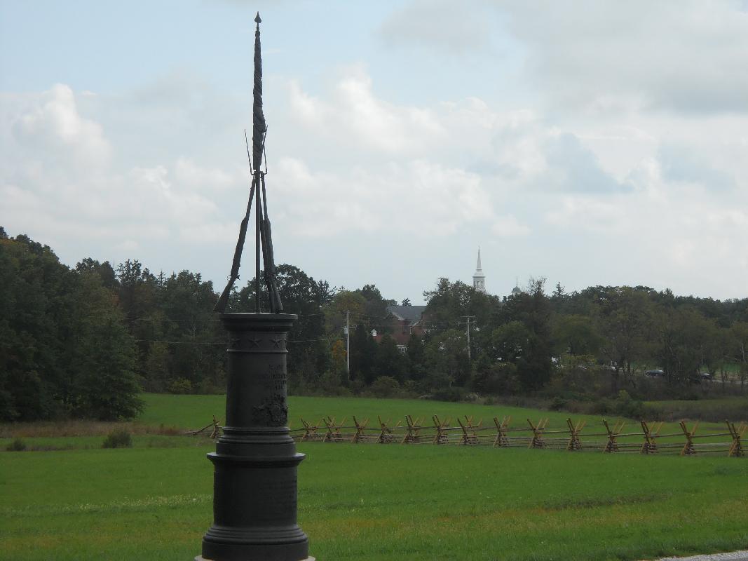 Looking down to area around McPherson Barn - 7,000 Confederates were gathered here