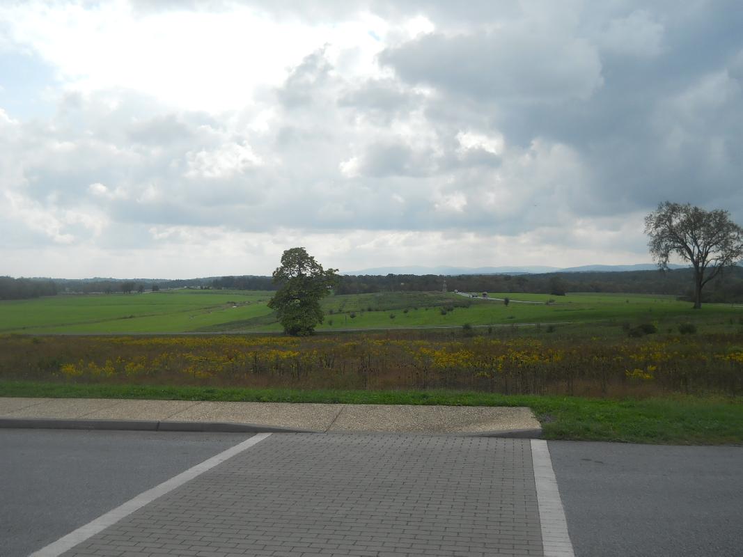 Looking down to area around McPherson Barn - 7,000 Confederates were gathered here