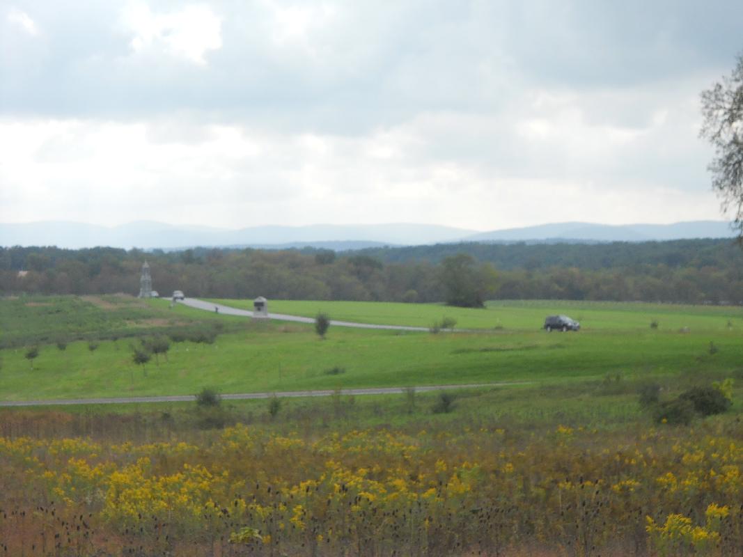 Looking down to area around McPherson Barn - 7,000 Confederates were gathered here