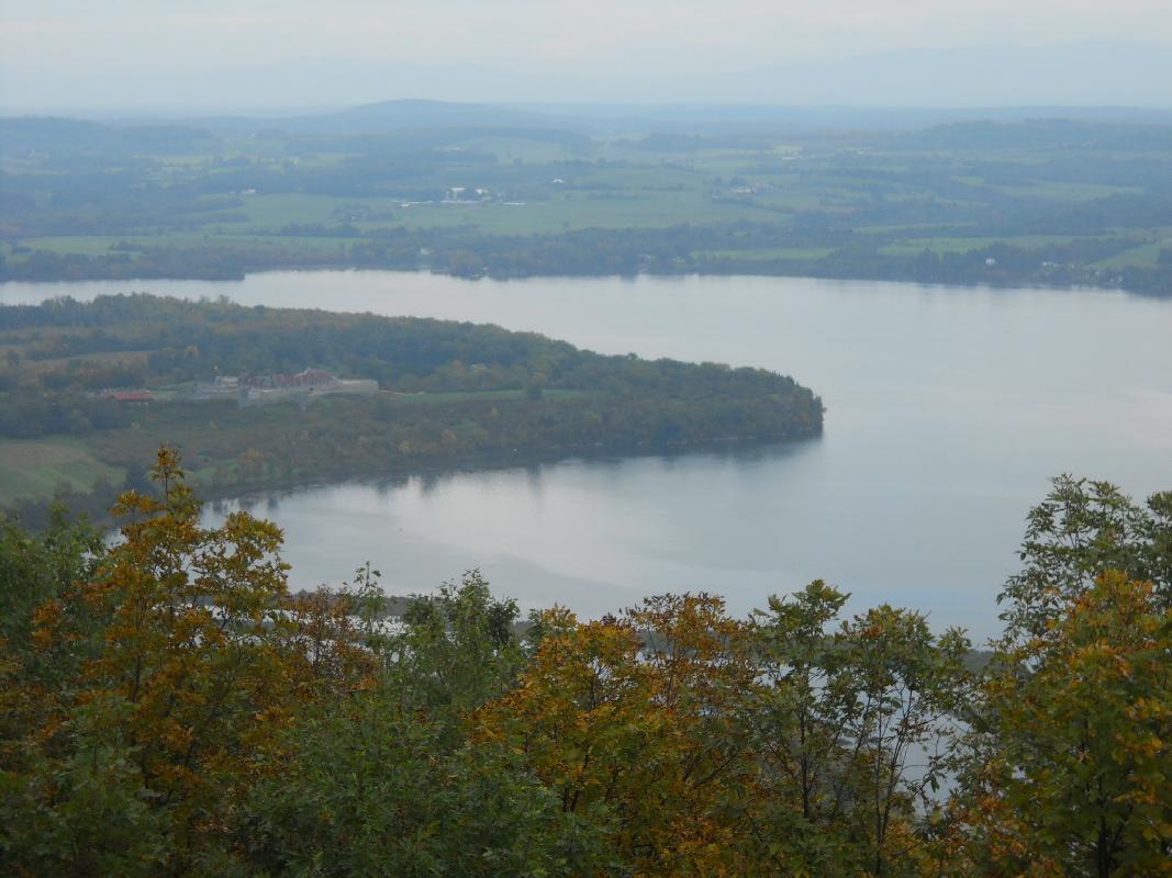 Mt. Defiance above the Fort where the British cannoned hell out of them
